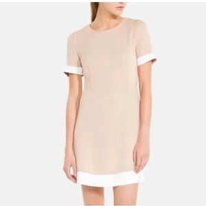 Sandro Elegant Tan and White Women's Dress